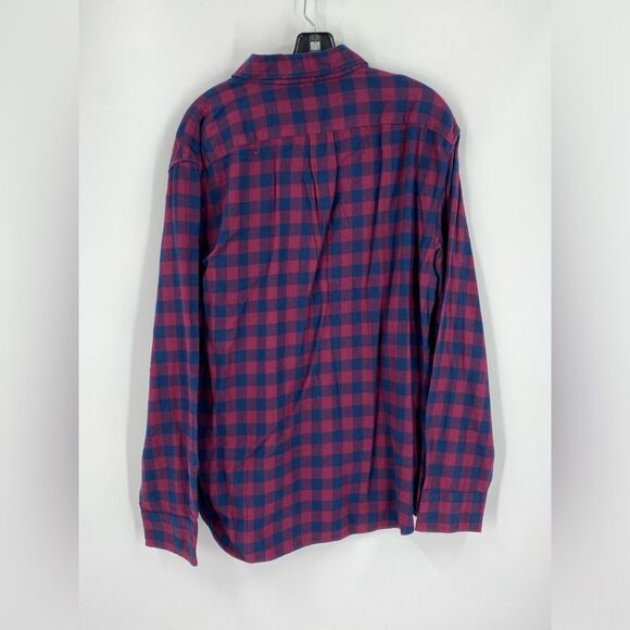 J. Crew Casual Blue and Red Button Down Slim Fit Flannel Shirt size XL - Picture 4 of 4